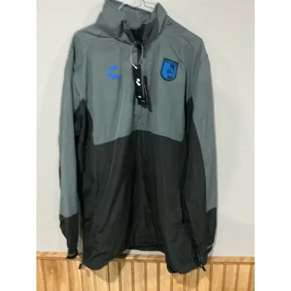 Queretaro FC Charly Outdoor Quarter-Zip Jacket - Black Mens Small - Picture 1 of 4